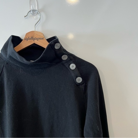 J. Crew Wide button-collar pullover sweatshirt in cloudspun fleece - Picture 5 of 14
